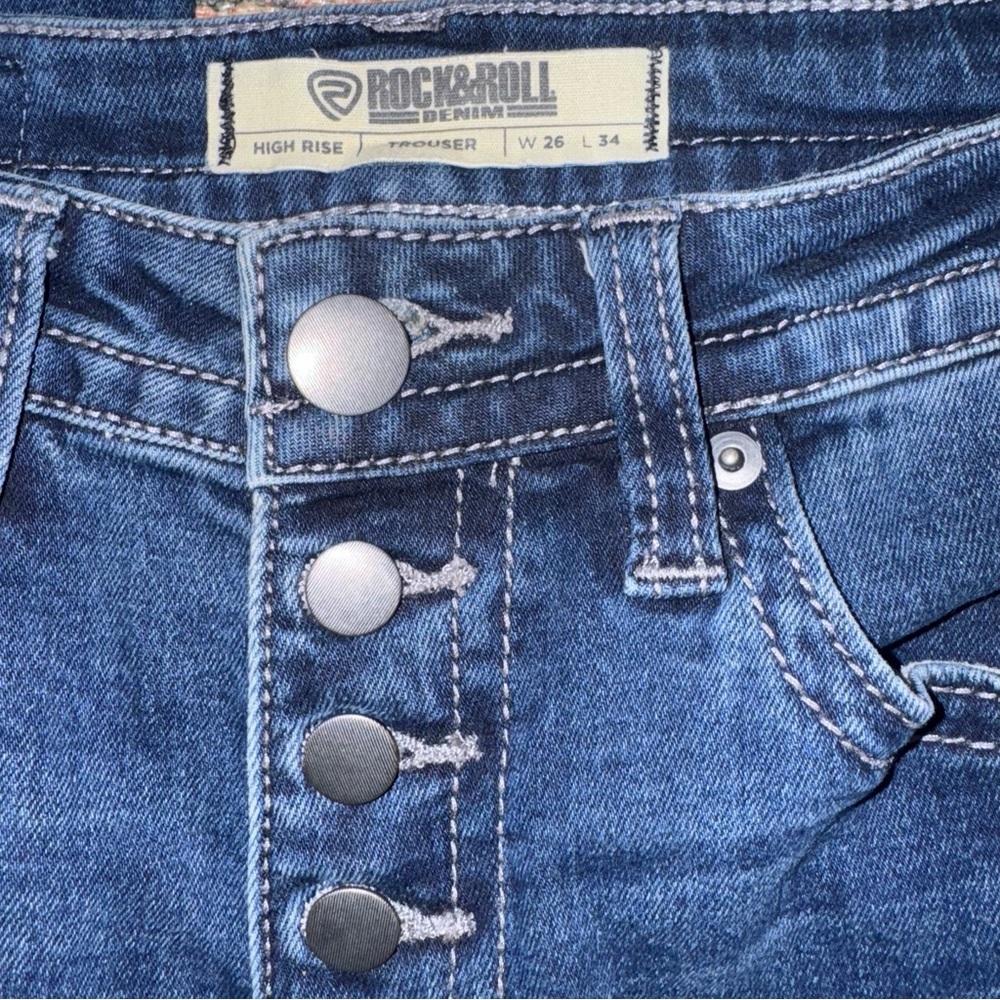 Rock & Roll Denim Women's Blue High Rise Jeans